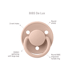Биберон Bibs - De Lux, Baby Pink, каучук, 0-6 месеца