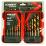 Комплект свредла за метал 15бр. Ø1.5-10mm к-т HSS+TIN RAIDER