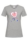 Дамска тениска "Стетоскоп сърце"
