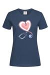 Дамска тениска "Стетоскоп сърце"