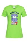 Дамска тениска "Books & dogs"