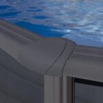 KEA Сглобяем басейн имитация графит овал 500х300х120 см с пясъчен филтър с външни подпори-Copy