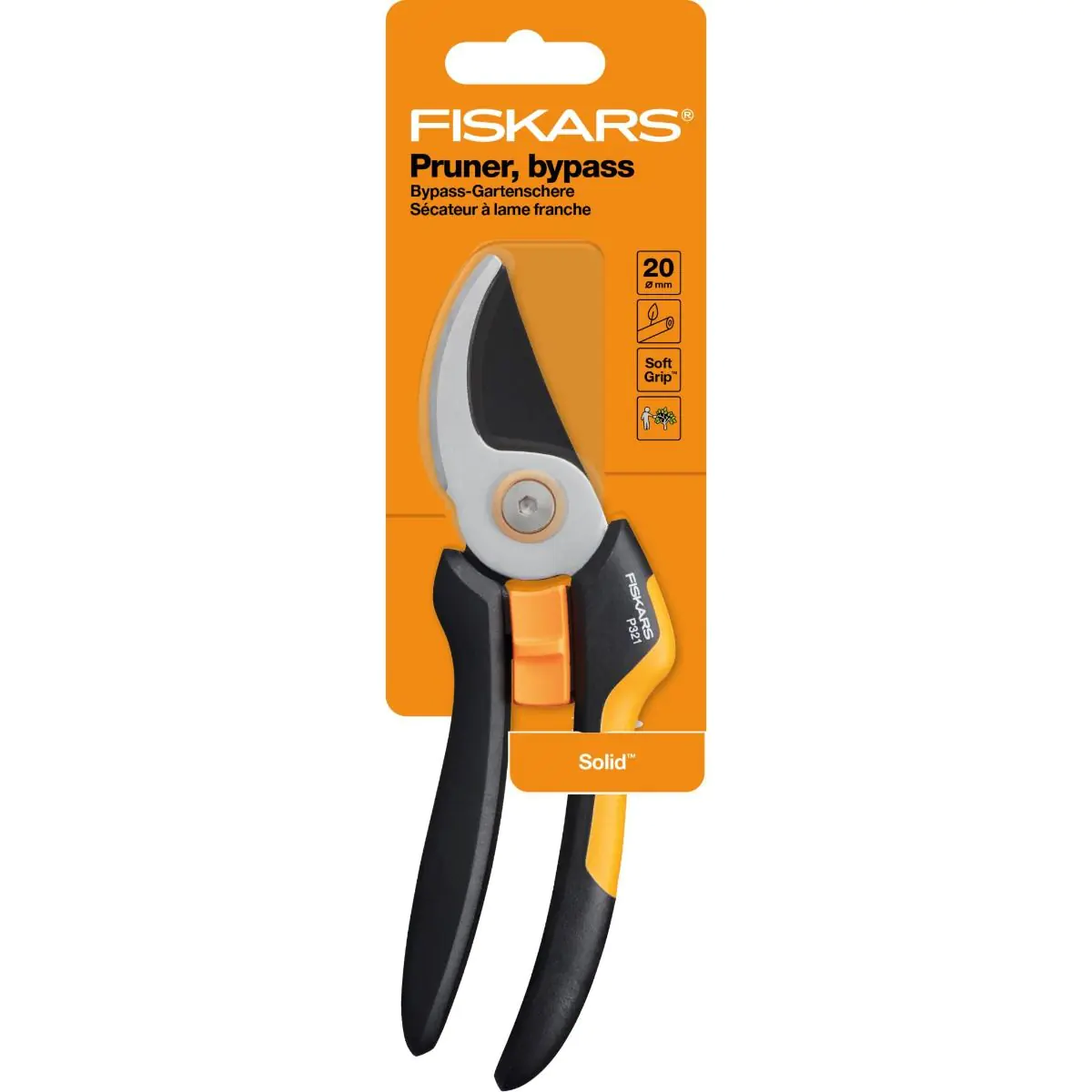 Лозарска ножица с разминаващи се остриета, Solid M P321 | Fiskars