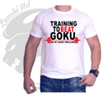Фитнес тениска Training to beat Goku