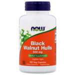 Black Walnut Hulls /Люспи от Черен Орех/ NOW Foods 100 капсули