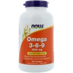 Omega 3-6-9 1000мг NOW Foods 250 дражета