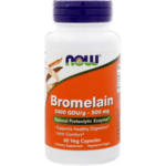 Bromelain 500 mg 2400 GDU/g NOW Foods 60 веган капсули