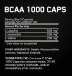 BCAA 1000 Optimum Nutrition 400 капсули
