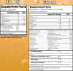 Orange OxiMega Greens Fish Oil Kit Controlled Labs 60 дози