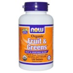 Fruit and Greens Organic NOW Foods 120 таблетки