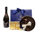 Подаръчен комплект с просеко бяло 750 мл, кутия Gianduja и кутия Dora