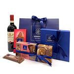 Подаръчен комплект с червено вино (Италия) и шоколад Leonidas 510 г
