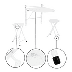 Set dining set 1+2, alb, AMADEO