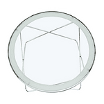 Măsuţă de cafea, crom/sticlă transparentă, LEONEL