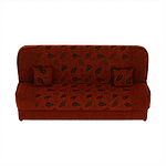 Canapea extensibilă, material textil cărămiziu/model, ASIA NEW