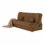 Canapea extensibilă, material textil auriu/model, ASIA NEW