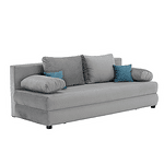 Canapea extensibilă, textil gri/turcoaz, CLIV