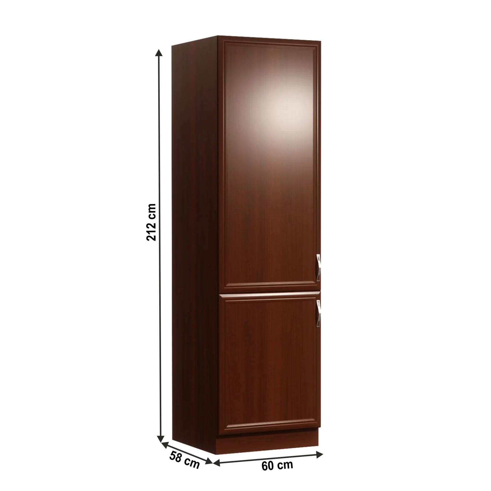 Dulap  pentru frigider Milano 212 cm stanga nuc