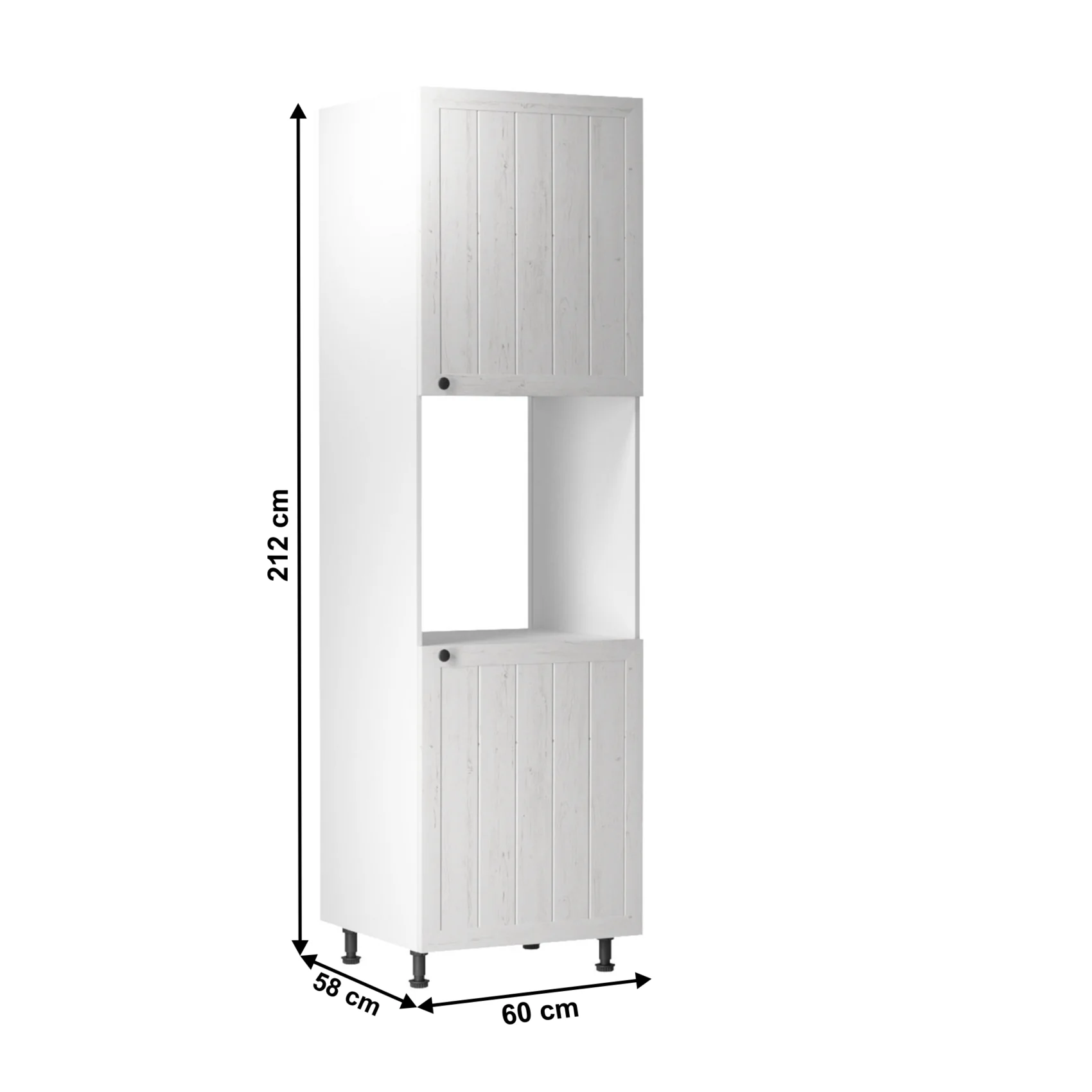 Dulap pentru alimente Andersen 212 cm alb