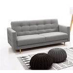 Canapea tapiţat 3 locuri, material textil gri, AMEDIA
