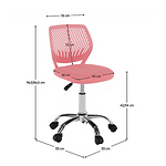 Scaun rotativ, roz/crom, SELVA