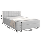 Pat tip BOXSPRING 120x200, gri deschis, FERATA KOMFORT