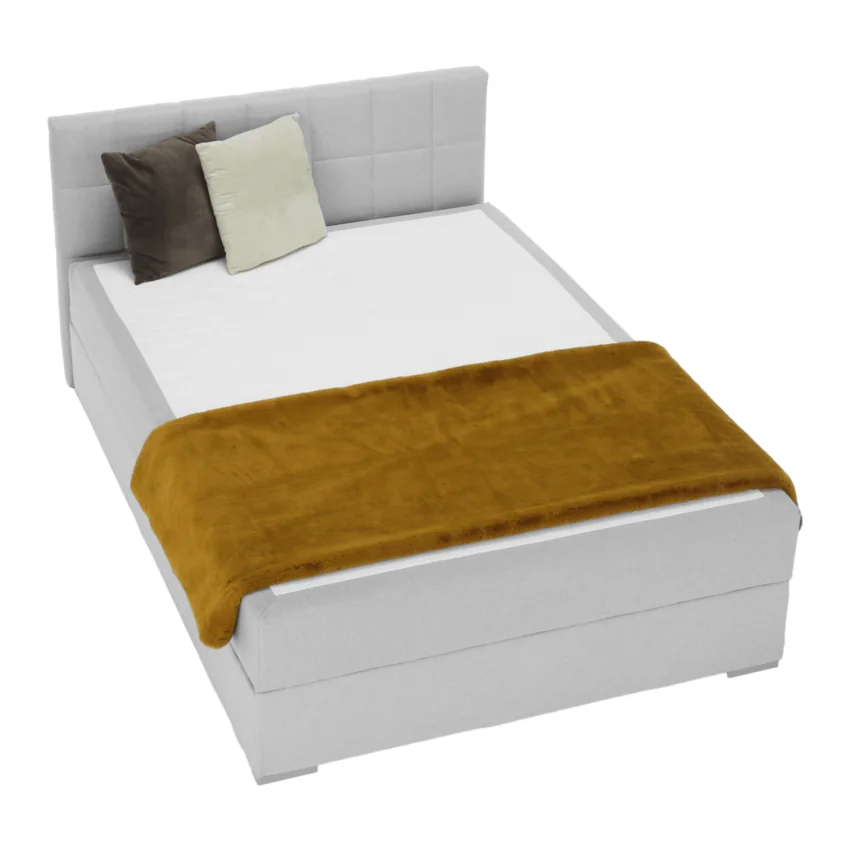 Pat tip BOXSPRING 140x200, gri deschis, FERATA KOMFORT