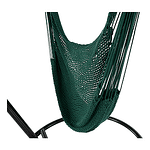 Scaun balansoar suspendabil Basko verde inchis si maro