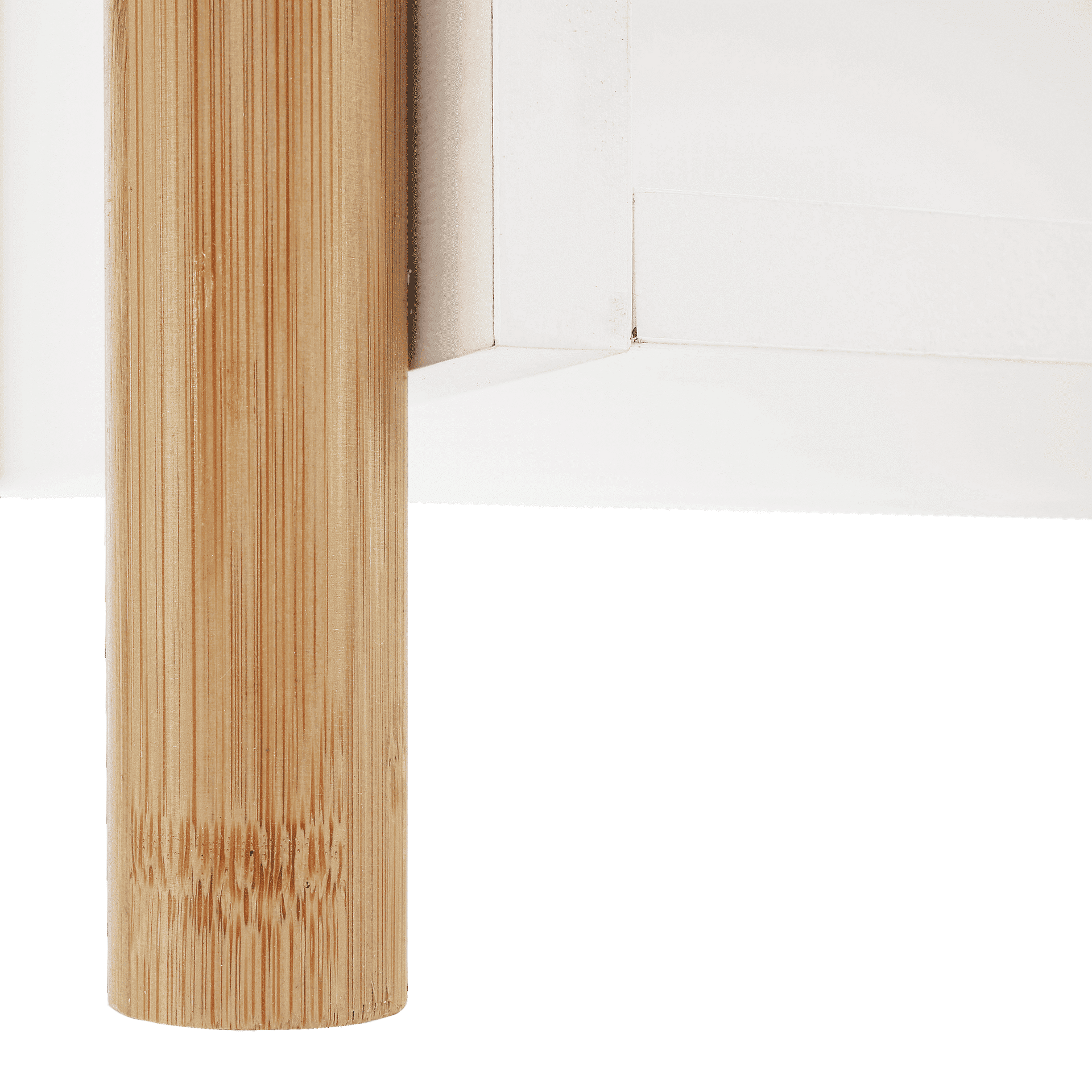 Etajeră cu 2 rafturi, bambus natural / alb, BALTIKA TYPE 1