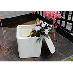 Cutie / masă de depozitare pentru grădină, albă, IBLIS