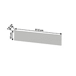 Capăt plintă laterală pentru dulapuri înalte, alb, JULIA TYP 92