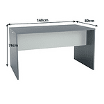 Masă de birou, grafit/alb, RIOMA NEW TYP 11
