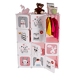 Dulap modular pentru copii, roz/ model copii, NURMI
