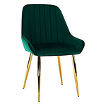 Scaun de dining Sani, Perlia 56 x 62 x 89 cm,  Verde/Aur