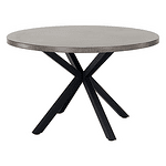 Masă de luat masa, gri carbon / negru, diametru 120 cm, MEDOR
