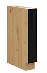 Dulap inferior Monro cargo 82 cm stejar artizan si negru mat