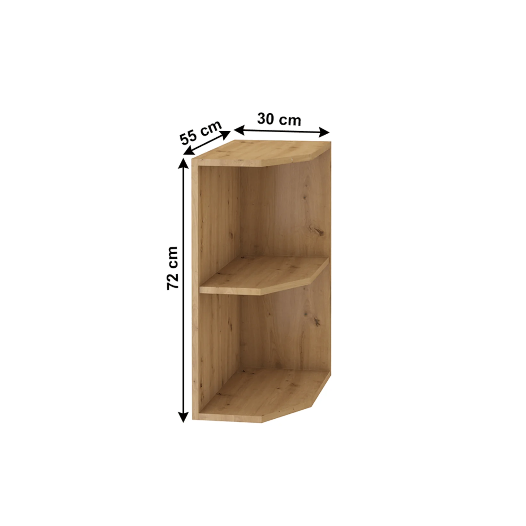 Dulap deschis jos Monro 72 cm stejar artizan