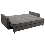 Canapea extensibilă, gri / negru, BERNIA