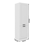 Dulap pentru frigider încorporabil, alb, LULA 60 LO-210 2F