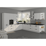 Dulap înalt pentru cuptor şi cuptor cu microunde, alb/stejar artisan, LULA 60 DPM-210 2F