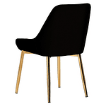 Scaun de masă, negru ţesătură Velvet/gold crom-auriu, PERLIA