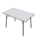 Masă de sufragerie, albă / neagră, 120x75x75 cm, NALAK TIP 2