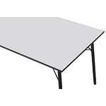 Masă dining, albă / neagră, 160x80x75 cm, NALAK TIP 3