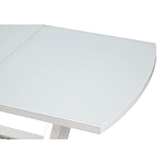 Masă dining extensibilă, alb lucios, 160-200x90 cm, OLAV