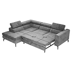 Set canapea extensibilă, gri, stânga, BALTIK ROH