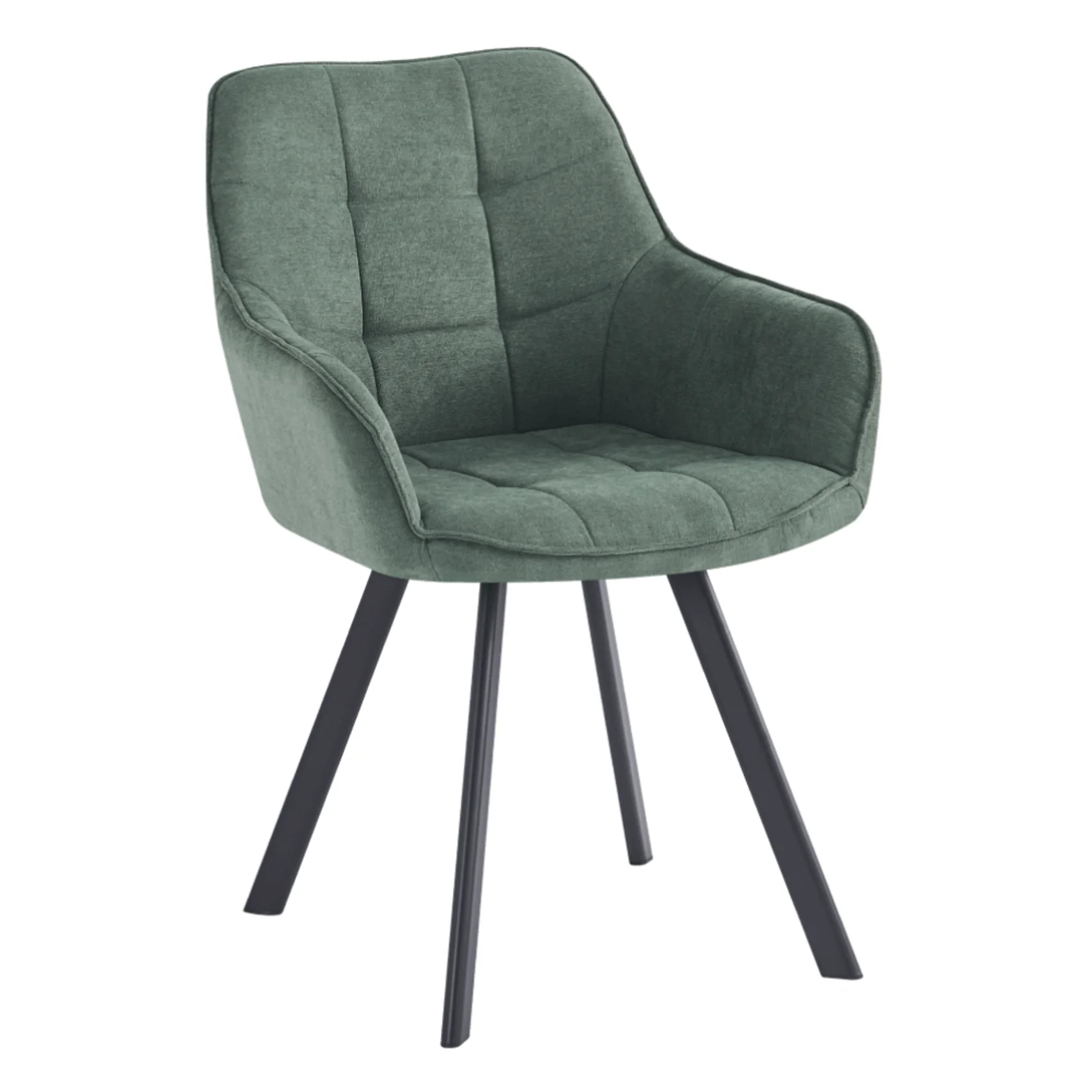 Scaun de design, Velvet verde/negru, PETIN