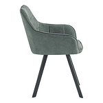 Scaun de design, Velvet verde/negru, PETIN