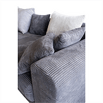 Canapea foarte spaţioasă, gri/gri deschis/bej, GILEN BIG SOFA