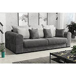 Canapea foarte spaţioasă, gri/gri deschis/bej, GILEN BIG SOFA