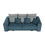 Canapea foarte spaţioasă, albastru, mentol, gri deschis, GILEN BIG SOFA